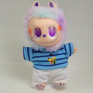 Labubu Blue Striped Goofy Shirt And Pants